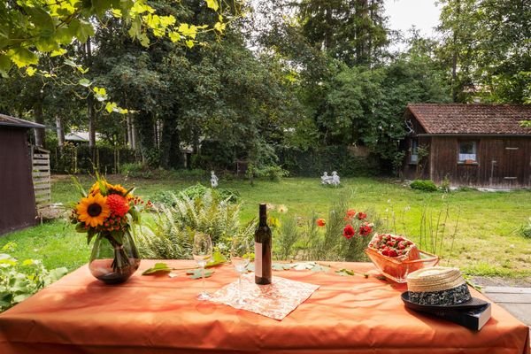 Terrassenblick auf den Garten