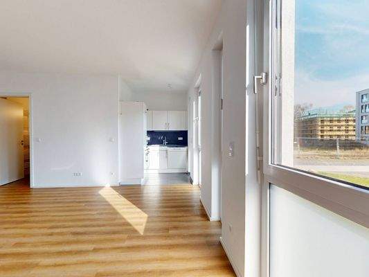 Ansicht II: Wohn- und Schlafzimmer