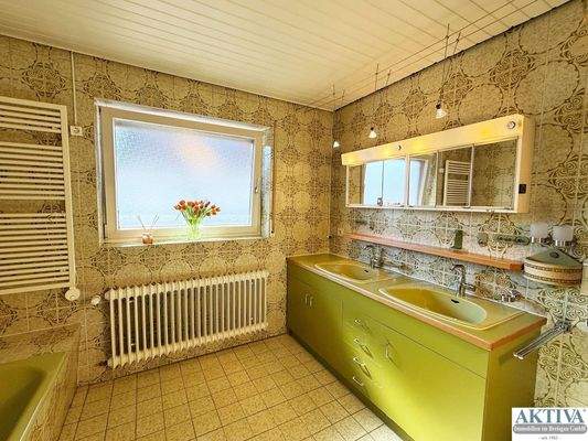 Das Badezimmer im Erdgeschoss