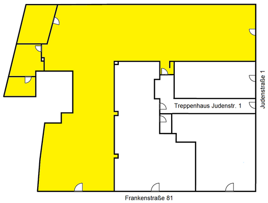 Gewerbe Frankenstr. 81 Judenstr. 1 GELBE MARKIERUN