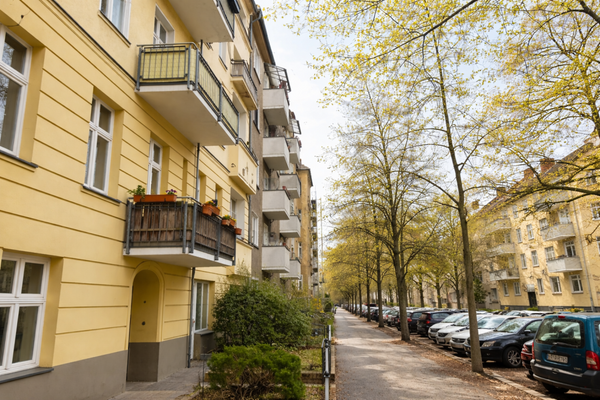 Blick die Straße runter