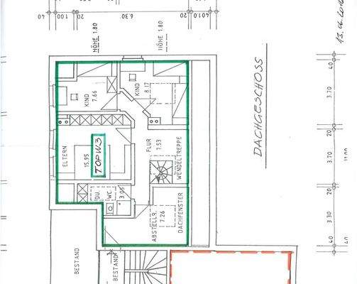 Grundrissplan Dachgeschoss