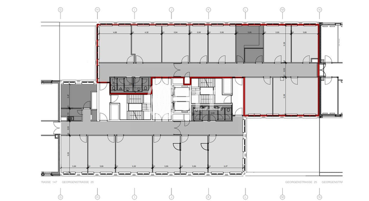 Grundriss 3.OG - Georgenstr. 2