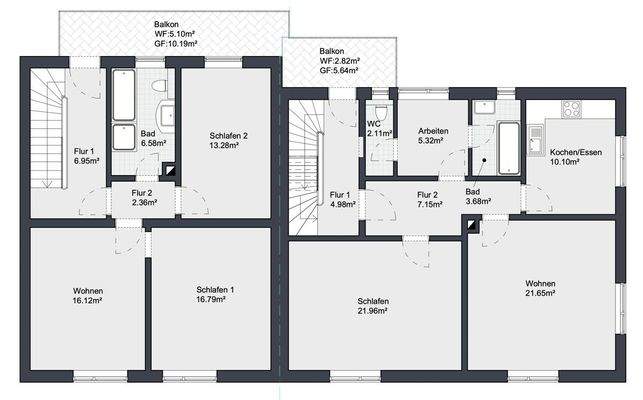 Grundriss Obergeschoss