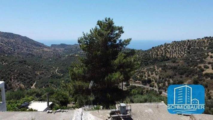 Kreta, Krevvatas: Charmantes Haus mit herrlichem Meerblick zur Südküste zu verkaufen