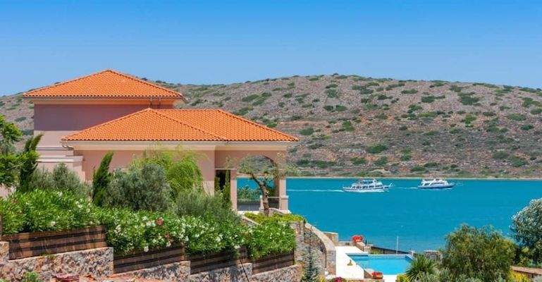 Kreta, Schisma Eloundas: Luxusvilla am Meer mit Pool, Privatstrand und 5-Sterne-Hotelservice zu verkaufen