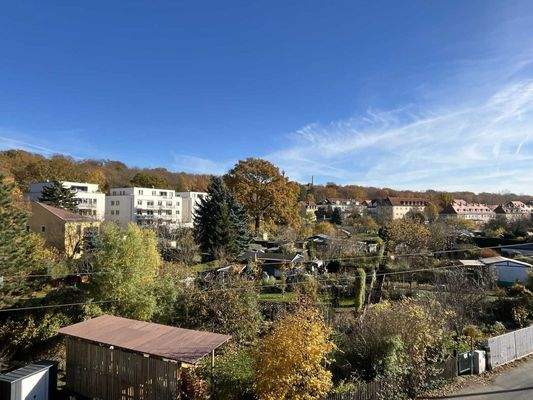 Ausblick über Gärten