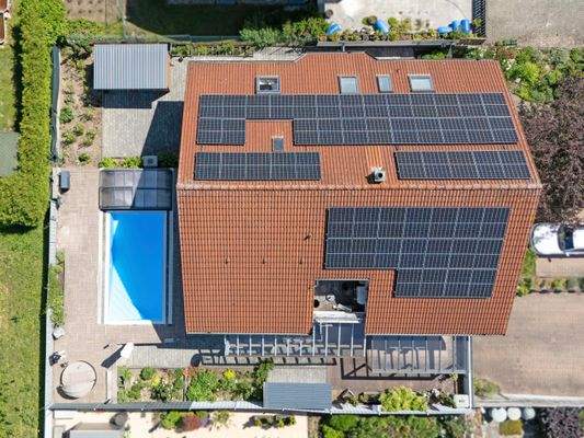 Hausansicht Vogelperspektive