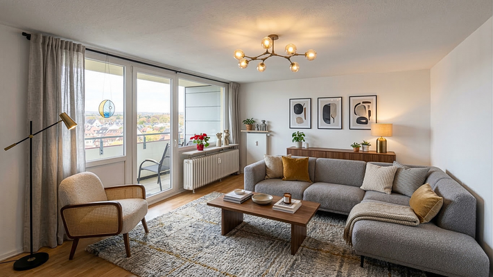 Wohnzimmer visualisiert