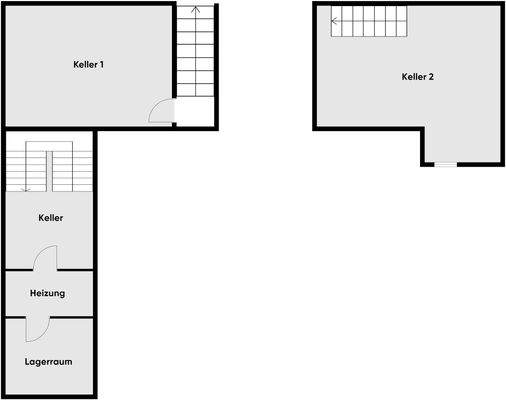 Grundriss ohne Maßstab / Kellergeschoss
