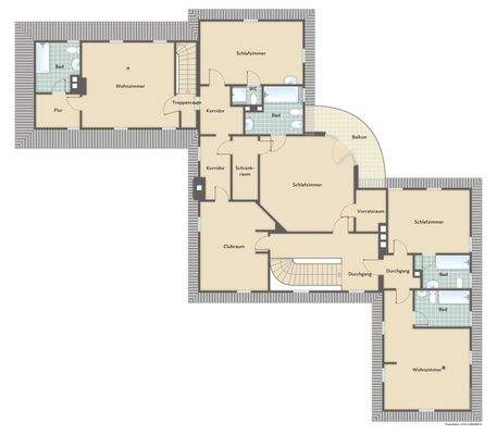 Grundriss Dachgeschoss Hauptgebäude