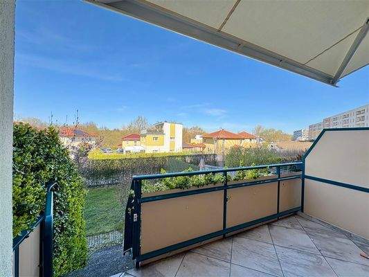 Balkon Wohnzimmer Blick