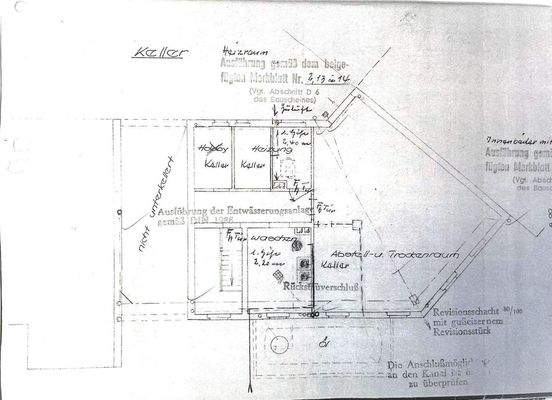 Grundriss Vorderhaus 1 - Keller
