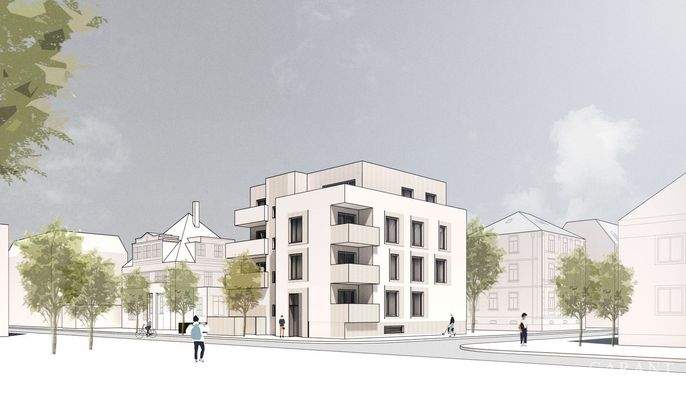 Perspektive Südstraße Ecke Gartenstraße