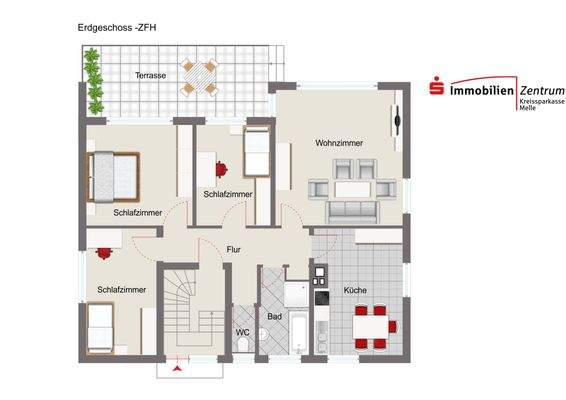 Grundriss Erdgeschoss-ZFH