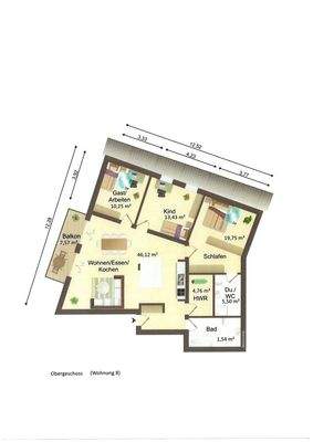 Grundriss WE 08, 1. OG