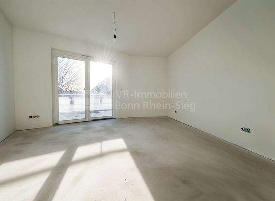 Schlafzimmer mit Ausgang auf Dachterrasse