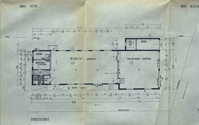 Grundrissplan Werkstatt EG