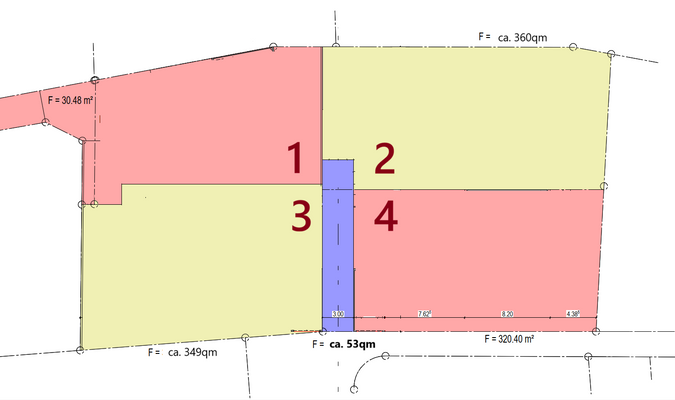 Teilung des Gesamtgrundstücks