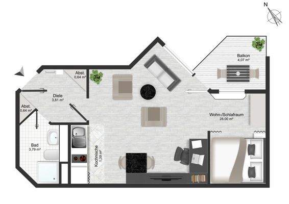 Grundriss WE 20 - 1OG