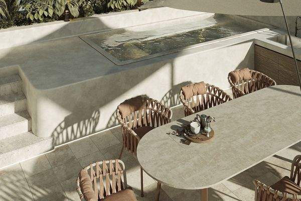 Essbereich auf der Dachterrasse