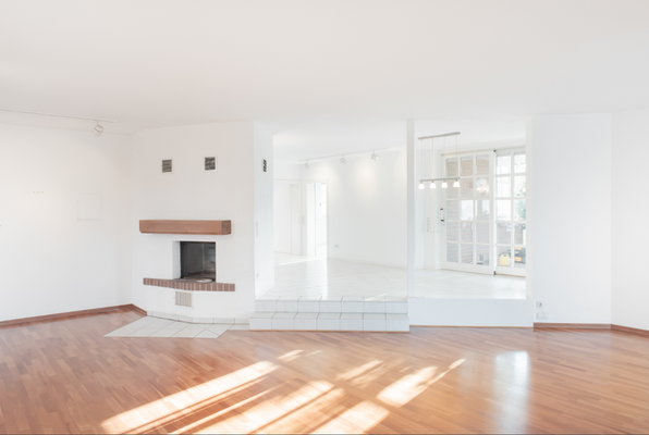 Wohnbereich mit Kamin