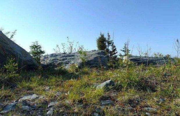 Natürliche Felsformationen auf dem Grundstück