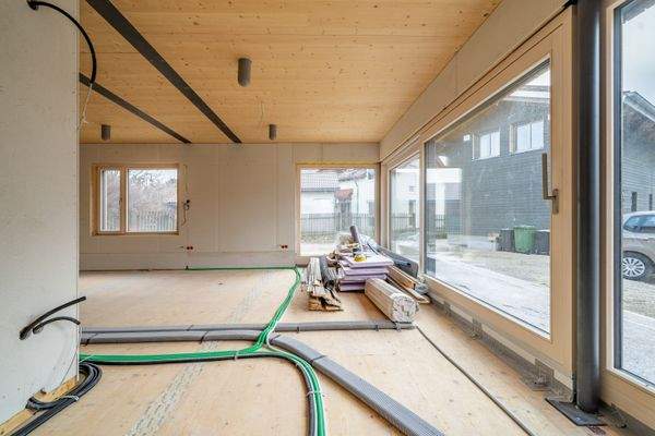 Blick aus dem Kochbereich