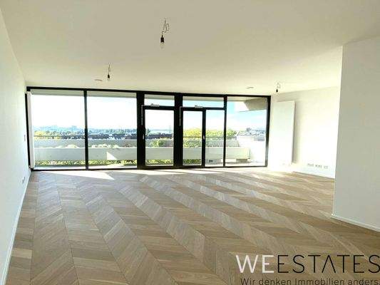 Wohn-Essbereich ohne Möbel 