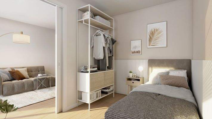 Ein kleines Schlafzimmer