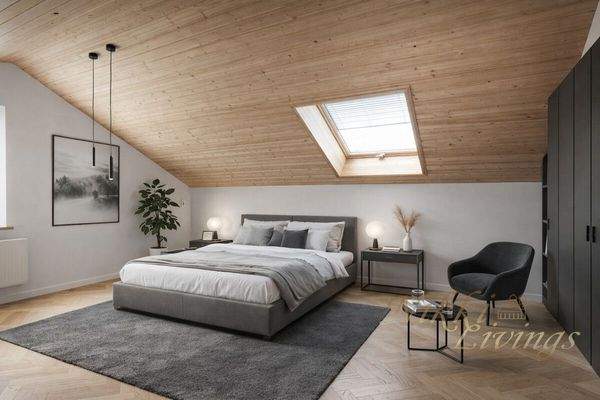 Schlafzimmer DG visualisiert