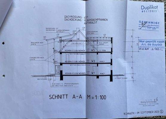 Planung nach Sanierung Schnitt