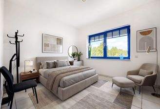 Wohnbeispiel Schlafzimmer (AI generiert)
