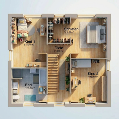 Grundriss Obergeschoss