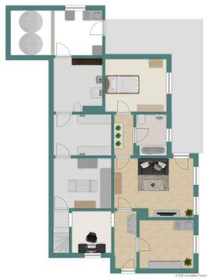 Grundriss-Skizze Untergeschoss