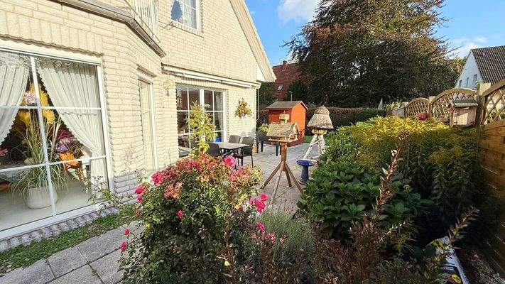 Seitliche Hausansicht 