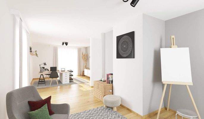 Ausgebautes Dachstudio mit angrenzender Dachterrasse