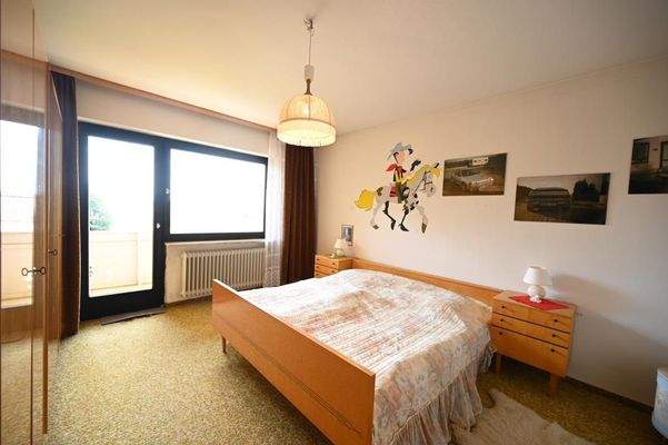 Schlafbereich mit Balkonzugang