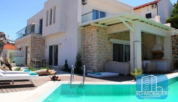 Kreta, Pitsidia: Wunderbare Villa mit Pool und Bli