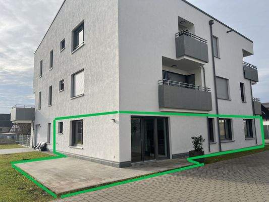 Wohnungsansicht und Terrasse