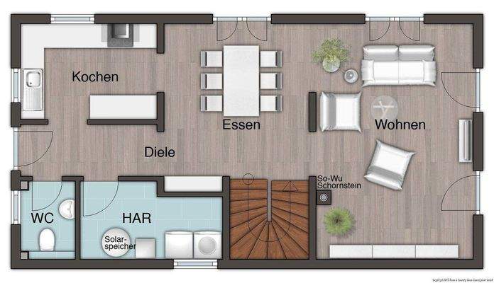 Schöne sonnige Räume