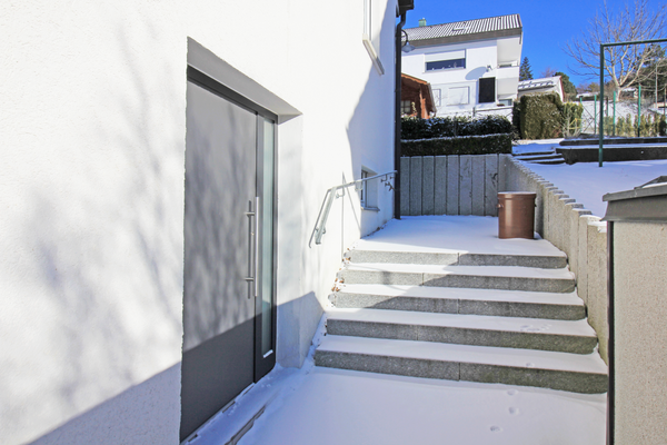 Aluminium-Eingangstür / Untergeschoss