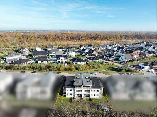 Luftaufnahme des Gebäudes aus südwestlicher Richtung