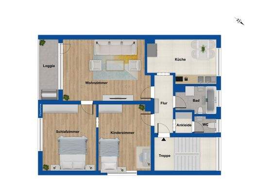 Grundriss - 1. Obergeschoss