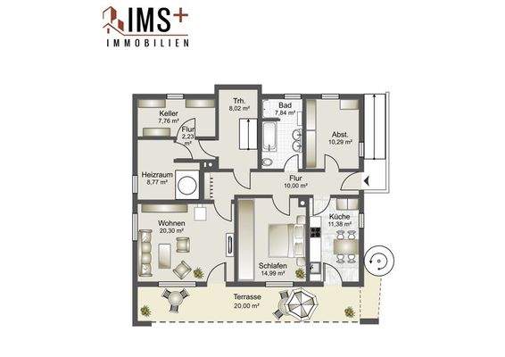 Grundriss möbeliert