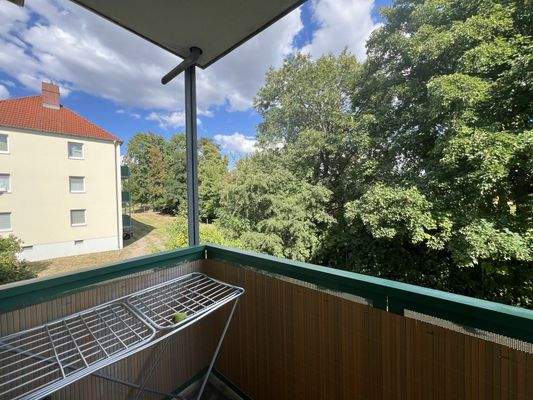 Balkon mit Blick ins Grüne