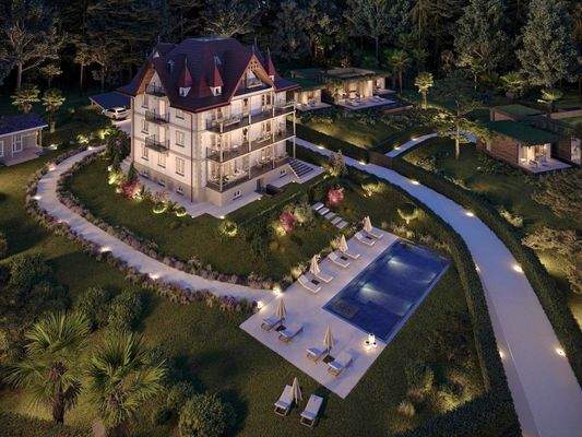 Apartment in Villa mit Pool