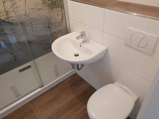 neues Bad mit großer Dusche