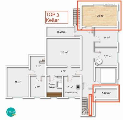 Zugeordnete Kellerflächen