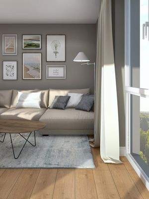 gemütliche Sofaecke direkt am Fenster